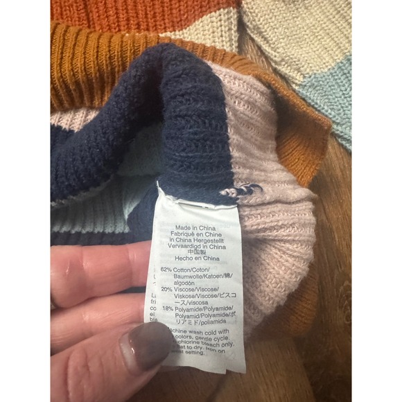 Madewell Striped Crew Neck Pocket Sweater Womens Size Medium Multicolored - Picture 4 of 4